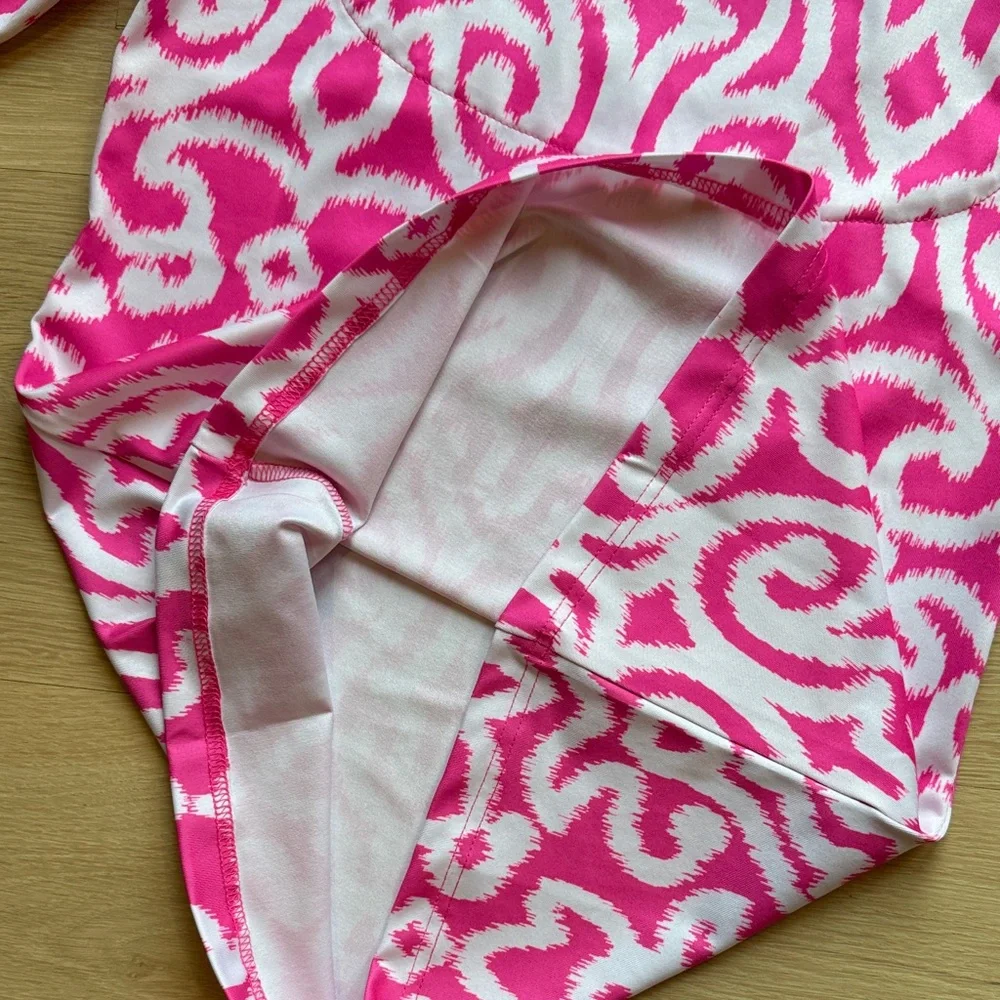 Gretchen Scott Designs Pink and White Tunic Top - Picture 8 of 9